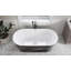 Centre de bain autoportant 70 po x 32 po PURE AIR® de CELESTE avec drain chromé et robinet à bout blanc-113257758