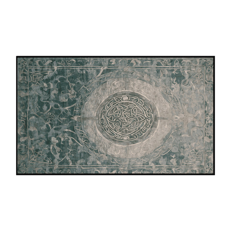 Machine Washable Gray Area Rug, Rectangle 4' x 6'
