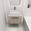 Ensemble de meuble-lavabo moderne 24 po avec lavabo en céramique, meuble-lavabo mural en chêne blanc avec porte à fermeture douce-1932948859