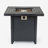 28-Inch Iron Square Propane Fire Pit Table
