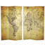 6 Ft. Tall Double Sided Vintage Globe Canvas Room Divider-245901094