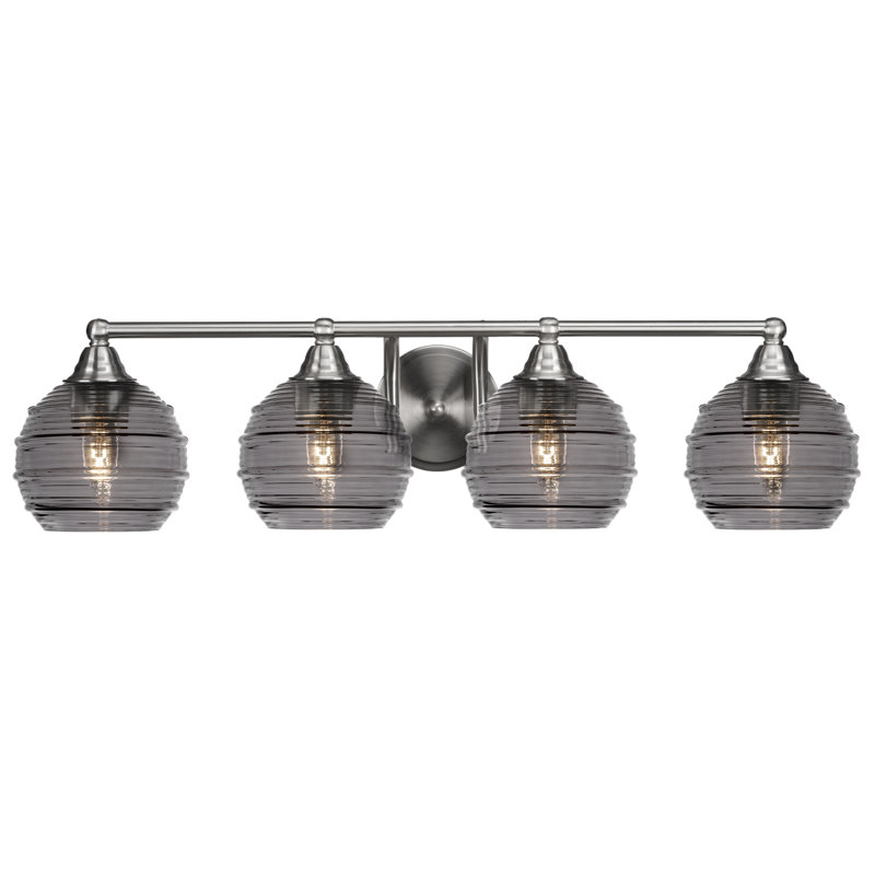 Michell 4-Light Bath Bar, Brushed Nickel