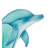 Swimming Dolphin Wall Decor Set/2
