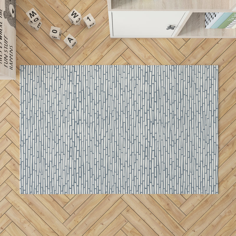Tapis de jeu pour enfants, Bleu, Rectangle 48 po x 72 po