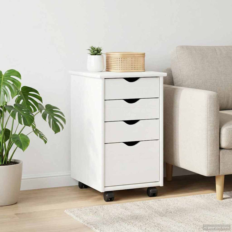 Solid Wood Rectangle Accent Chest, White