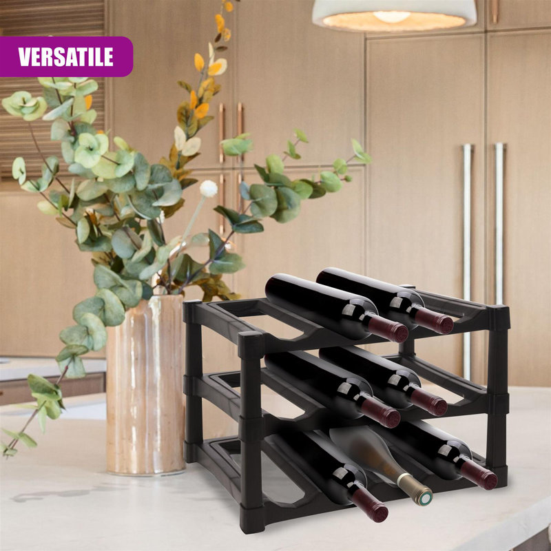 Tabletop Wine Bottle Rack Black