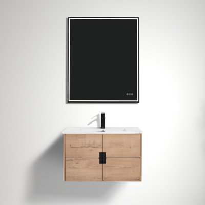 30'' Single Bathroom Vanity with Ceramic Top