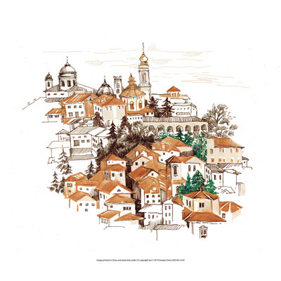 " Building Illustration " Painting Print
