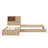 L-Shaped Combination Bed With Trundle And Drawer,3-In-1 Low Corner Platform Bed Linked-1386028049
