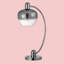 Lampe de table Brookline en métal avec abat-jour en verre fumé 40W - H 27 "pour la maison