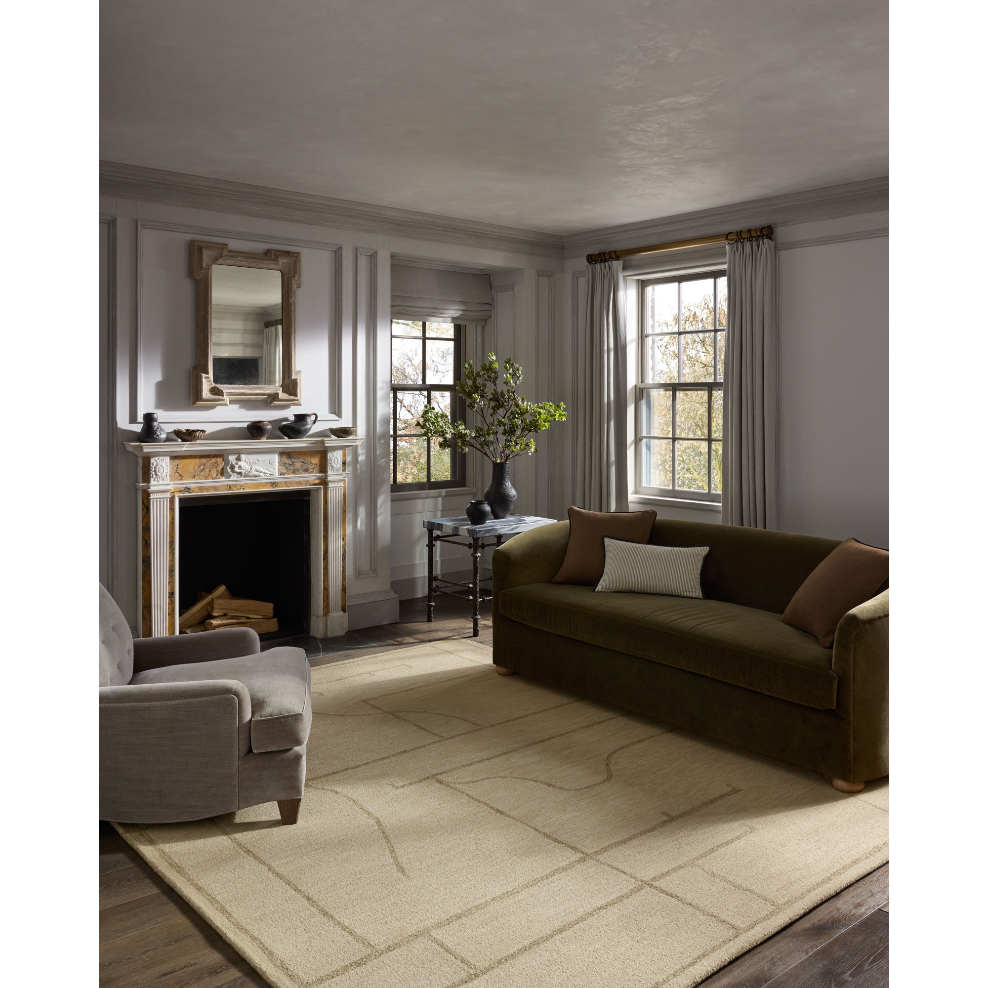 Jeremiah Brent x Loloi Barrow Ivory / Taupe Area Rug, Rectangle 2'3" x 3'9"