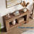 Farmhouse Entryway Console Table, 2-Tier Entryway Table, Long Sofa Accent Table Behind Couch Table w/ Open Storage for Entrance, Living Room, Hallway, 47"