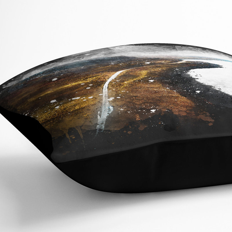Square Cushion, Black, 55cm H x 55cm W x 20cm D