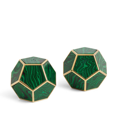 Pentagon Spice Jewels (Set of 2) - White/Gold