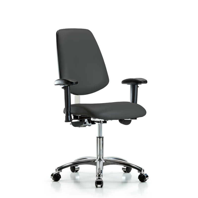 Chaise de travail ergonomique Amelie, Roulettes, Anthracite, Non inclus