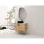 Meuble-lavabo moderne de 30 po avec lavabo d'art en céramique, surface en pierre artificielle et beaucoup d'espace avec dalle vasque, base en contreplaqué