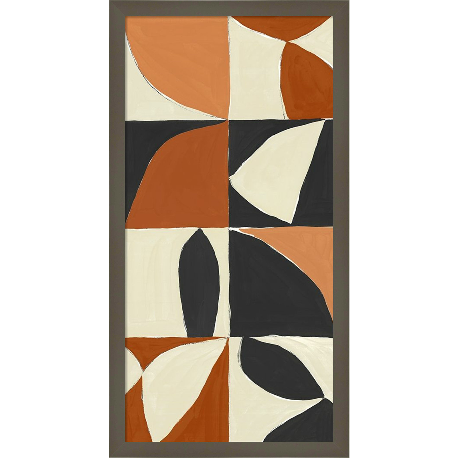 Honoring Matisse Warm by Isabelle Z, Gray, 25" H x 13" W x 1" D