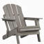 Chaise Adirondack pliante en bois gaufré surdimensionnée avec dossier et siège pré-assemblés, chaise de patio en bois pour patio