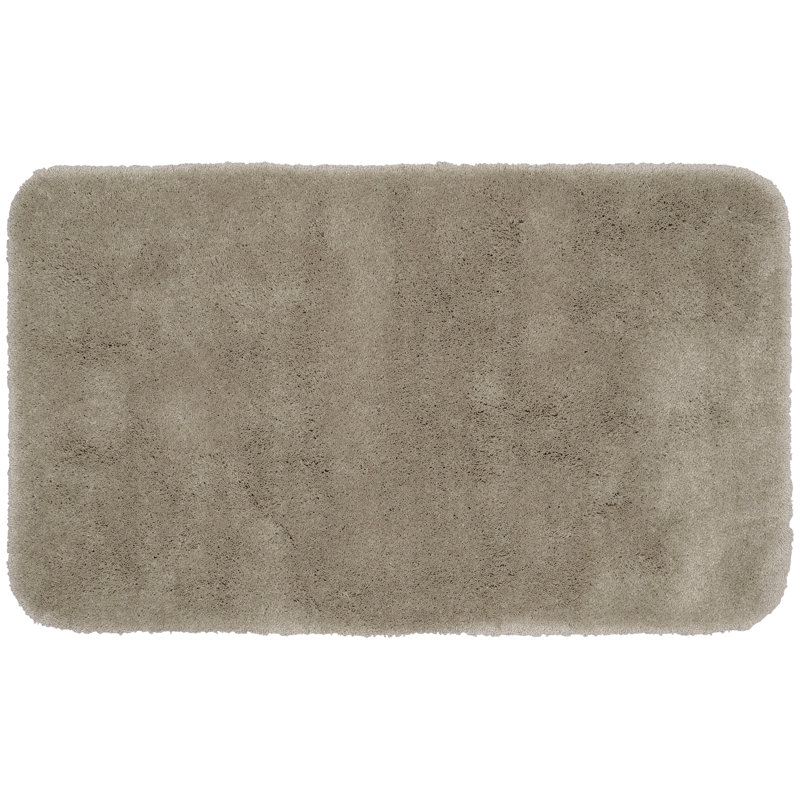 Billy-Dean Nylon Bath Rug with Non-Slip Backing, Taupe, 30" W x 50" L
