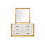 Miroir de style contemporain Obsession en bois et finition dorée