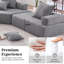 Structure de salon pour canapé modulaire surdimensionné en U surdimensionné, canapé de plancher Boucle de luxe, canapé convertible compressé, canapé spacieux rempli de mousse pour le salon, 2 couleurs