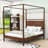 Canopy Bed Frame with Creative 4-Post Design-258627819