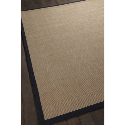 Eastwood Authentic Hand-Woven Handmade Jute & Sisal Black Border Area Rug