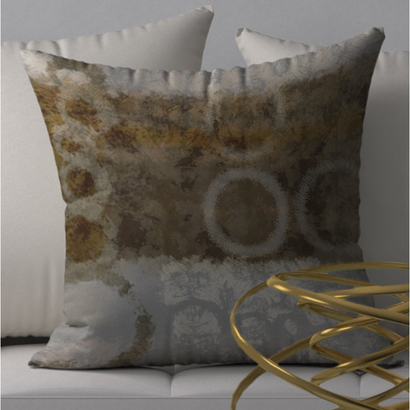 Abstract Reversible Throw Pillow, 24" x 24"