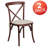 Arquit Series Stackable Wood Cross Back Bistro Dining Chair with Cushion-1004673626-1039790957