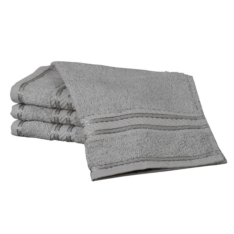 Berkly Midweight Washcloth, Silver