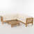 Structure teck / coussin beige sélectionné