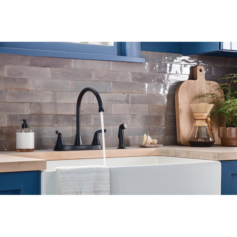 Peerless Parkwood Kitchen Faucet with Side Spray, Matte Black