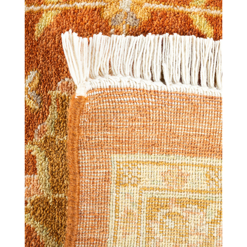 Tapis unique en bronze noué à la main de 8 pi 2 po x 10 pi 1 po Keenan