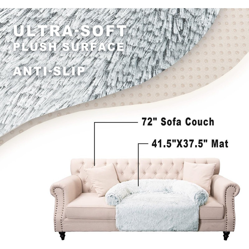 Calming Dogs/Cats Bed Mats, Washable Removable ..., Grey, 5" H x 16" W x 11" D