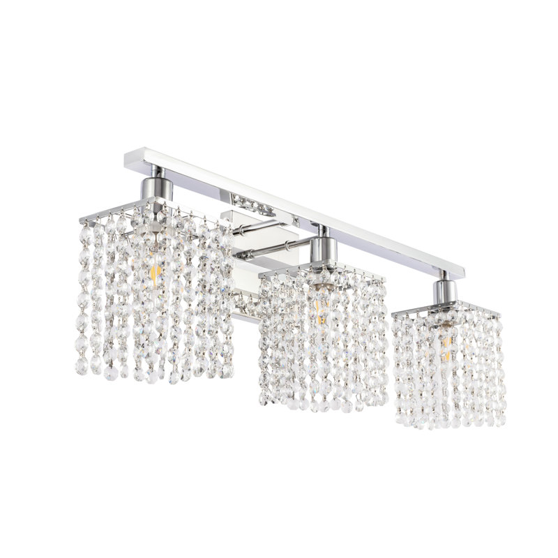 Presler Dimmable Vanity Light, Chrome, 8.4" H x 24" W x 24" D, 3 Lights