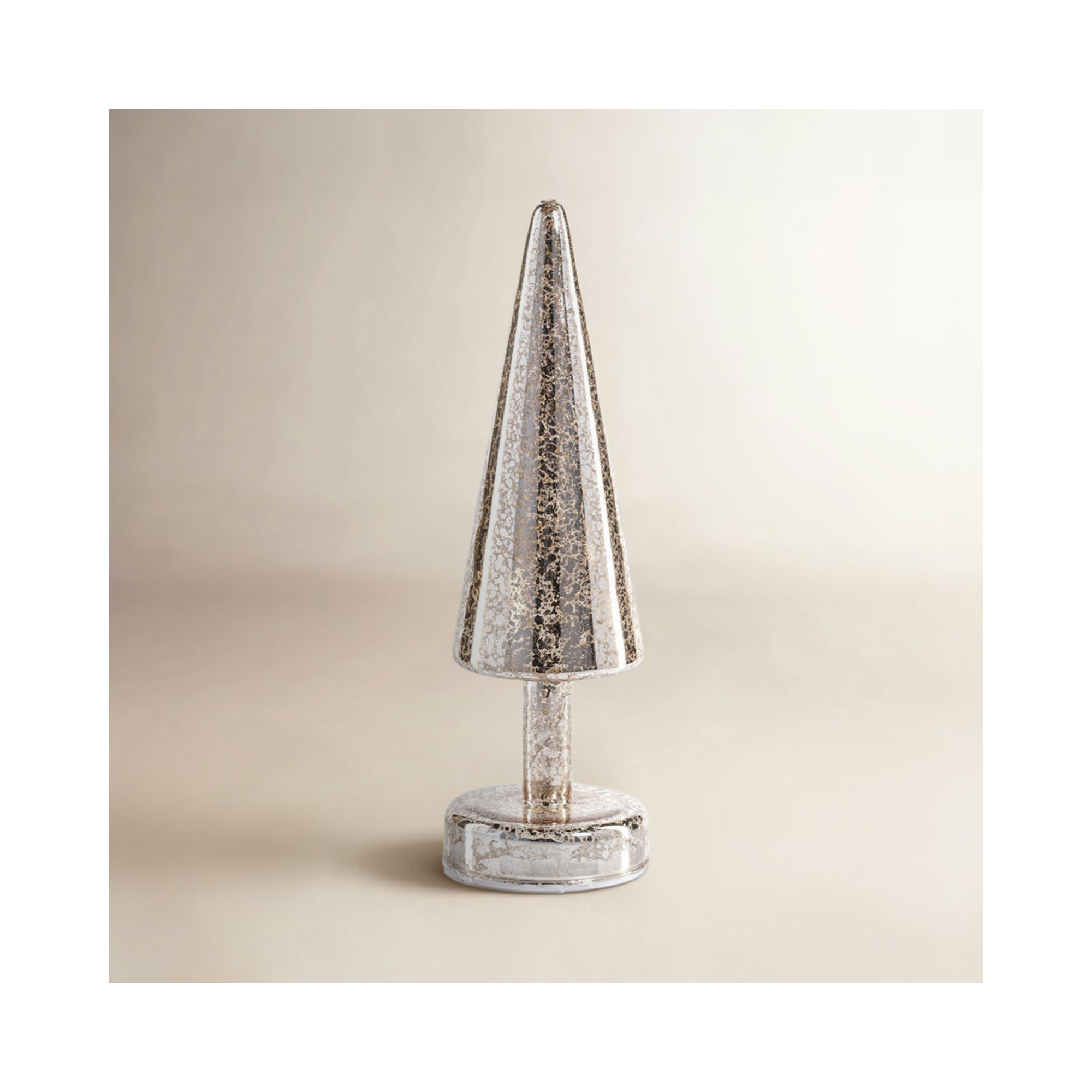 Sparkle Cone LED Trees, Set of 2, Gold, 10" H x 3" W x 3" D