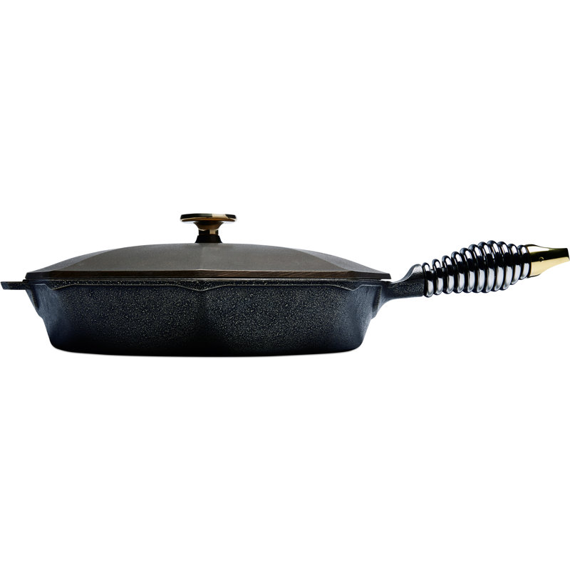 Cast Iron Skillet & Lid, 12" W