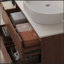 Meuble-lavabo 36 po avec lavabo intégré en céramique et tiroirs à fermeture en douceur, conception autoportante ou murale-105742787