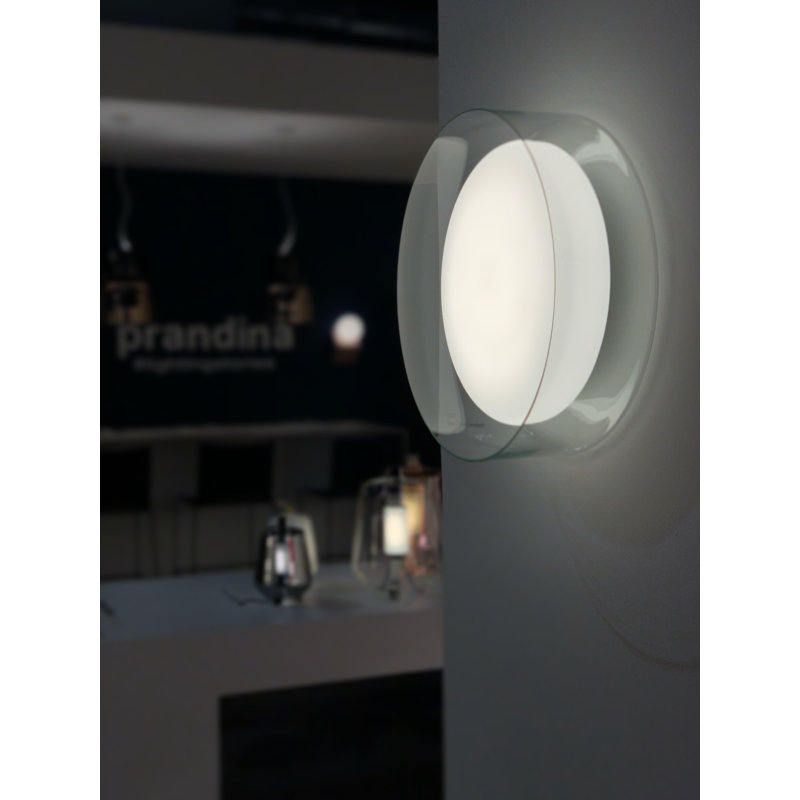 Steel LED Flush Mounted Sconce, Crystal, 2700K, No