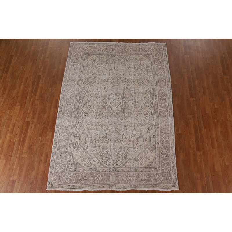 Tapis persan Tabriz patiné à la main 7 x 10