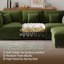 Canapé d'angle modulaire Cloud 5 places en chenille moderne de 107 pouces avec deux poufs de rangement-1987188870