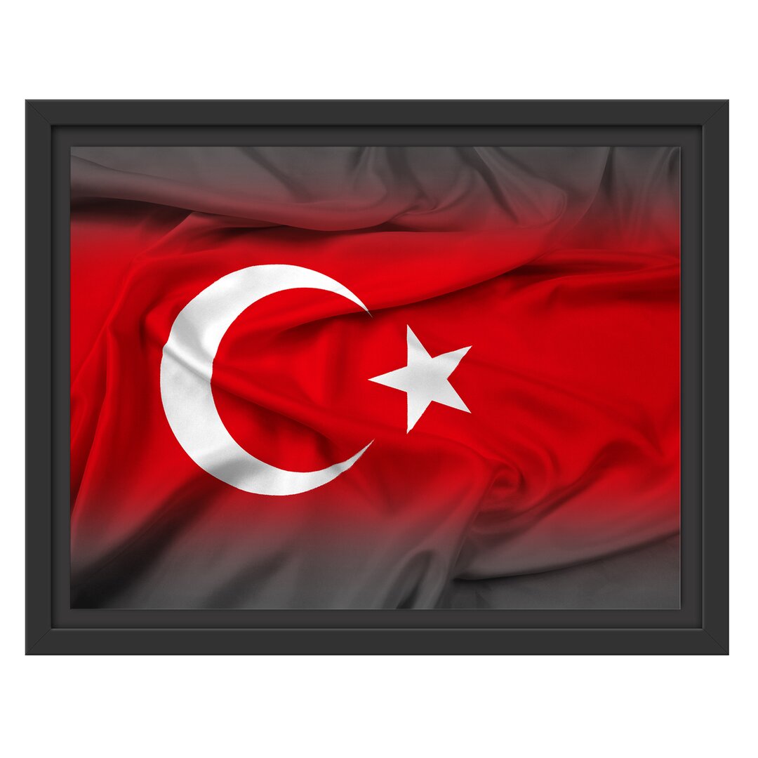 Gerahmtes Wandbild Flagge der Türkei