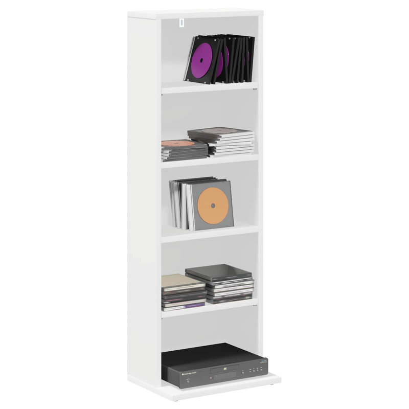 97.5 cm H Media Shelves, White