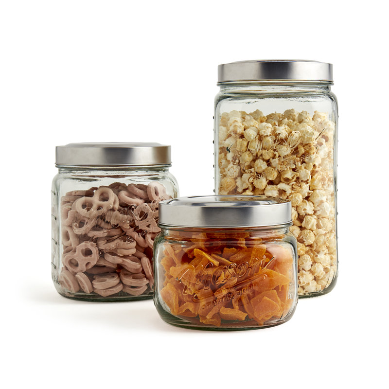 Vintage Storage Jars Glass Canister - Set of 3