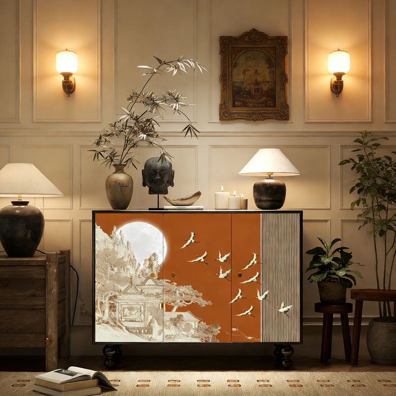 Nikezah French Vintage Wooden Storage Cabinet