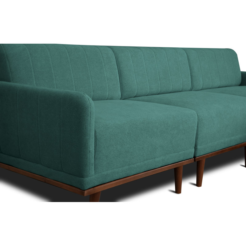 Sjard 4 Seater Sofa & Chaise, Right Hand Facing, Grey Polyester Blend