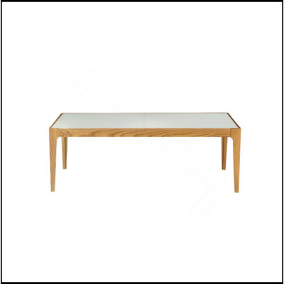 Table basse avec plateau en verre givré