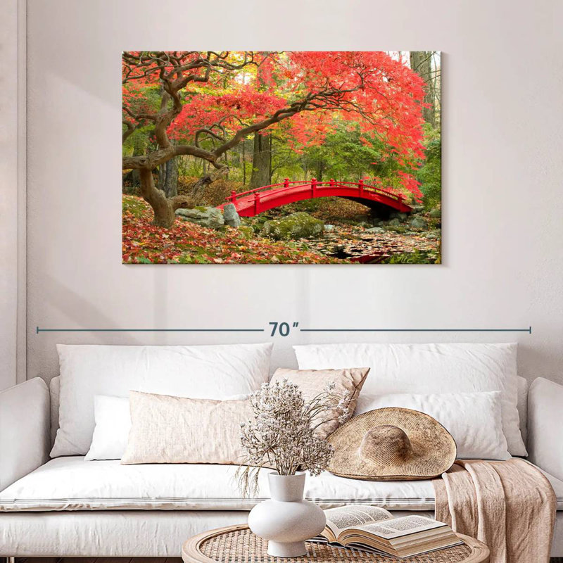Pont de jardin japonais Sireci, H 30 po x l 45 po