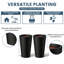 8 po Ensemble de 2 pots / pots ronds en béton moyen avec trous de drainage-755853486