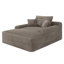 Chaise longue convertible sans os de 65 po avec coussins décoratifs sans assemblage